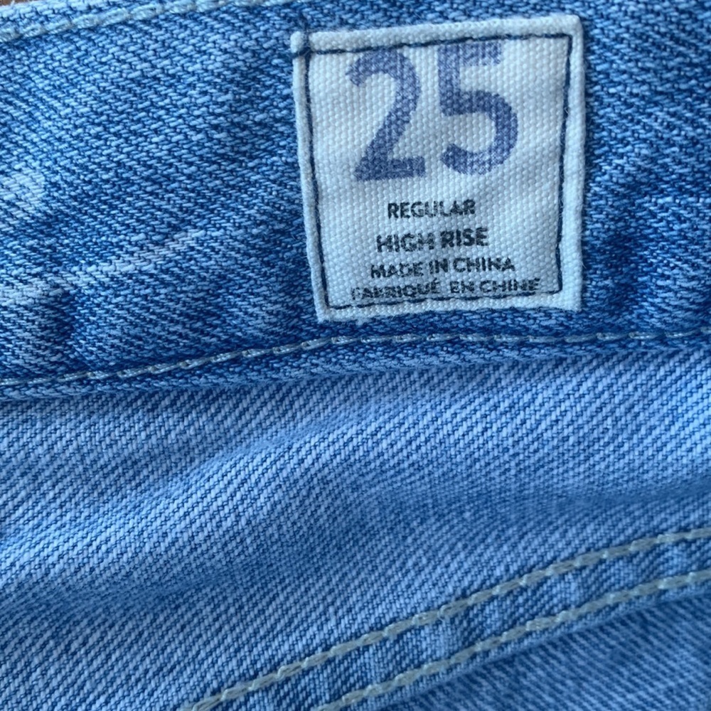 Free People Blossom Rigid High Rise Jeans Women’s Light Wash Distressed Size 25 - Picture 6 of 12